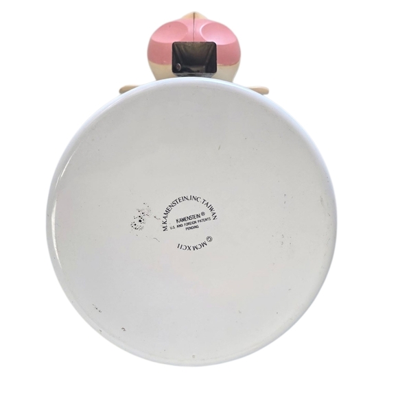 1992 M.K. Kamenstein Whistling 2 Quart Black and White Cow Tea Kettle with Bell - Picture 9 of 12